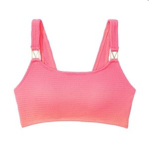 🌺VICTORIA'S SECRET The Wave Scoop Swim Top Size L/XL Pink Dip Dye